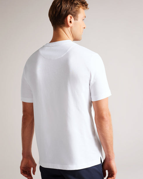 FAROW-Tops-Our FAROW T-shirt is crafted from 100% cotton and has a regular fit for chilled weekends and lounging around. It features a short-sleeved design with branded film countdown graphic at the front. Adding to basket in 3, 2, 1...The fabric of this product is made of 100% organic cotton. Organic cotton has a proven lower environmental impact than conventional cotton, as it reduces water usage, greenhouse gas emissions, and eliminates the use of harmful chemicals in the farming process. T-shirt 100% co